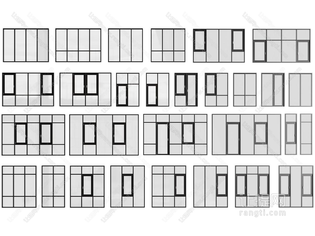 现代铝合金窗户